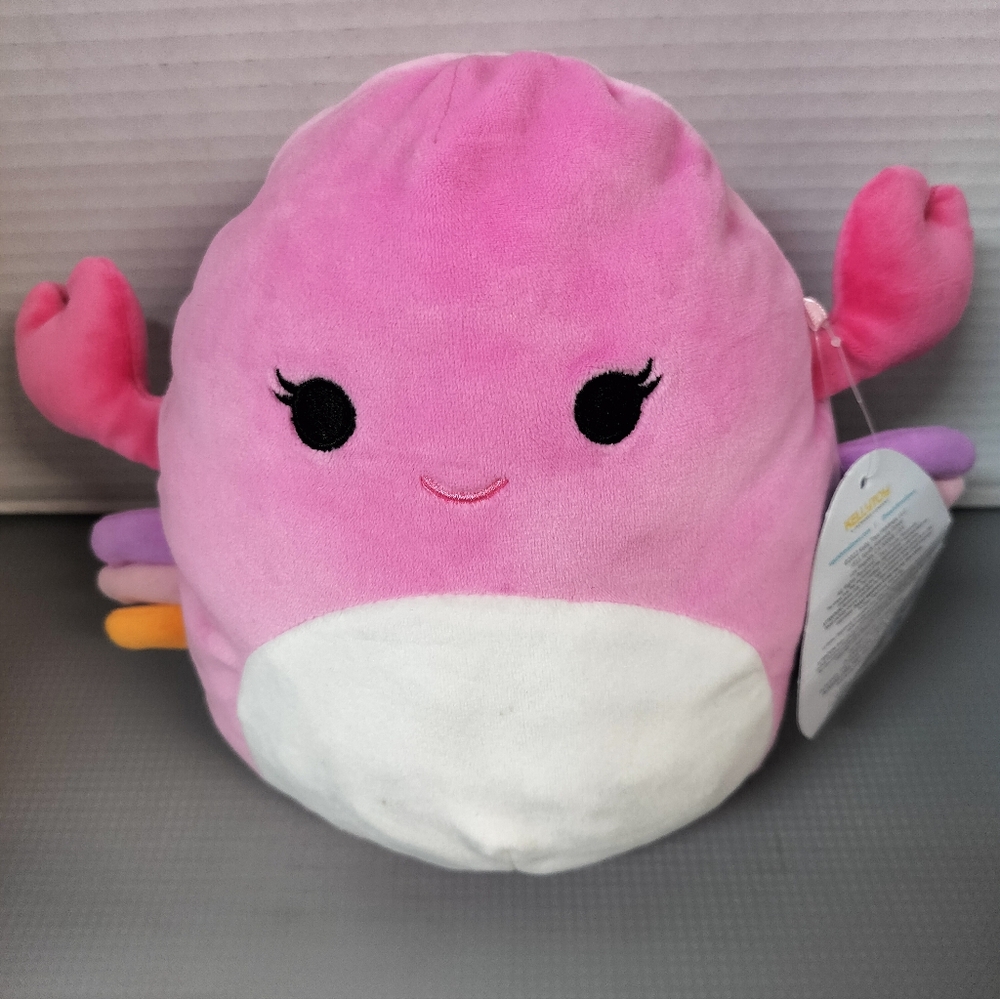 SQUISHMALLOW: ‘Cailey’ the Pink Crab Plush/Stuffed Animal. NEW with Tags